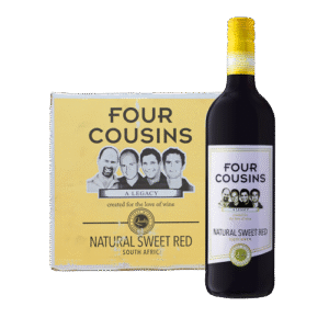Four Cousins Natural Sweet Red Wine (75cl x6 Bottles)